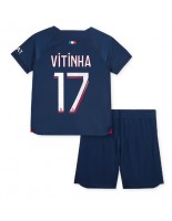 Paris Saint-Germain Vitinha Ferreira #17 Kotipaita Lasten 2023-24 Lyhythihainen (+ shortsit)